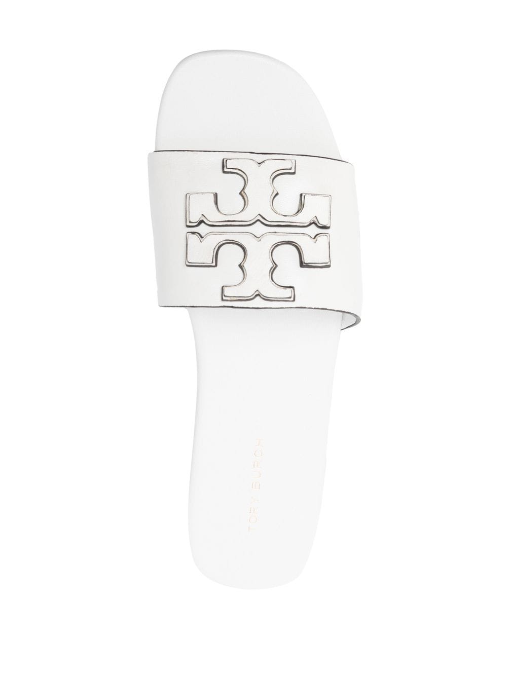 Tory Burch Logo Embossed Slides Glam Steals