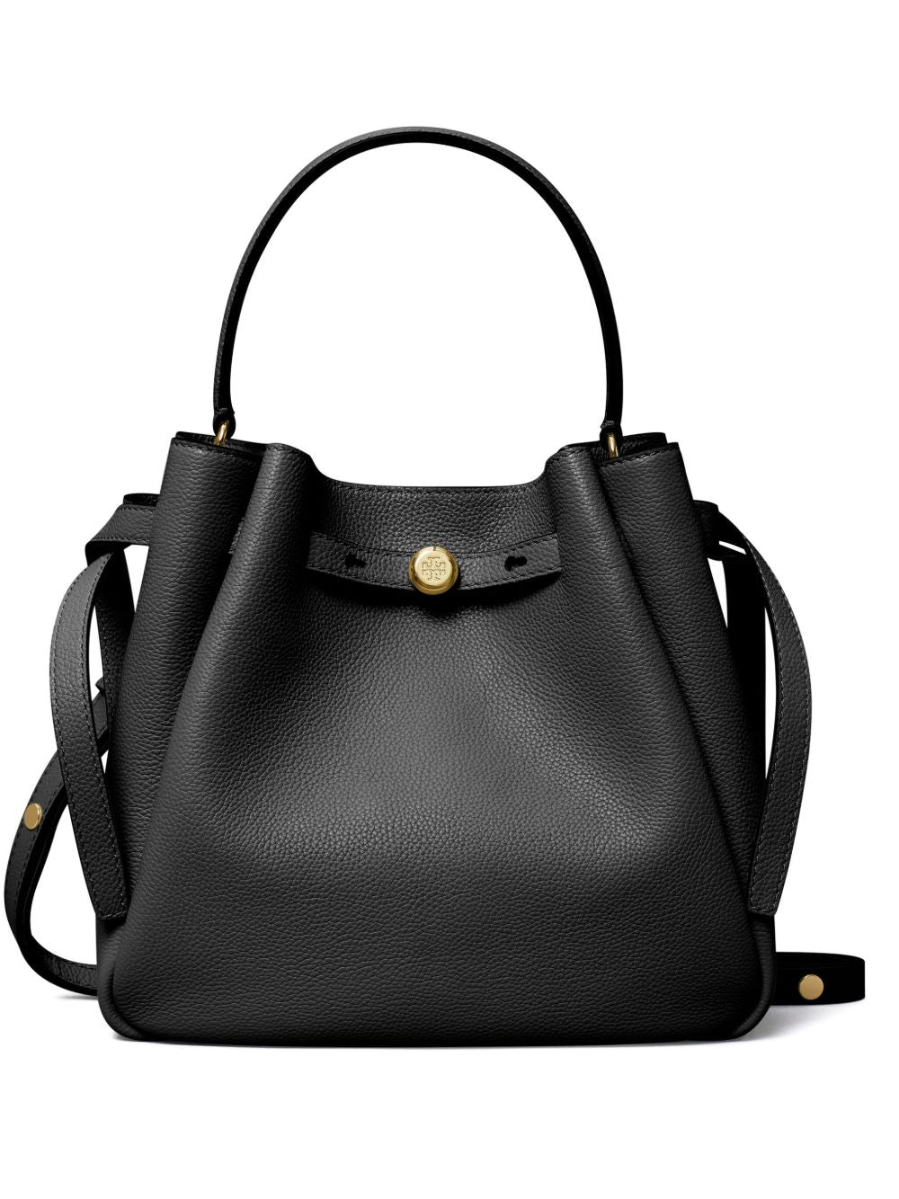Tory Burch Romy Pebbled Bucket Bag Glam Steals