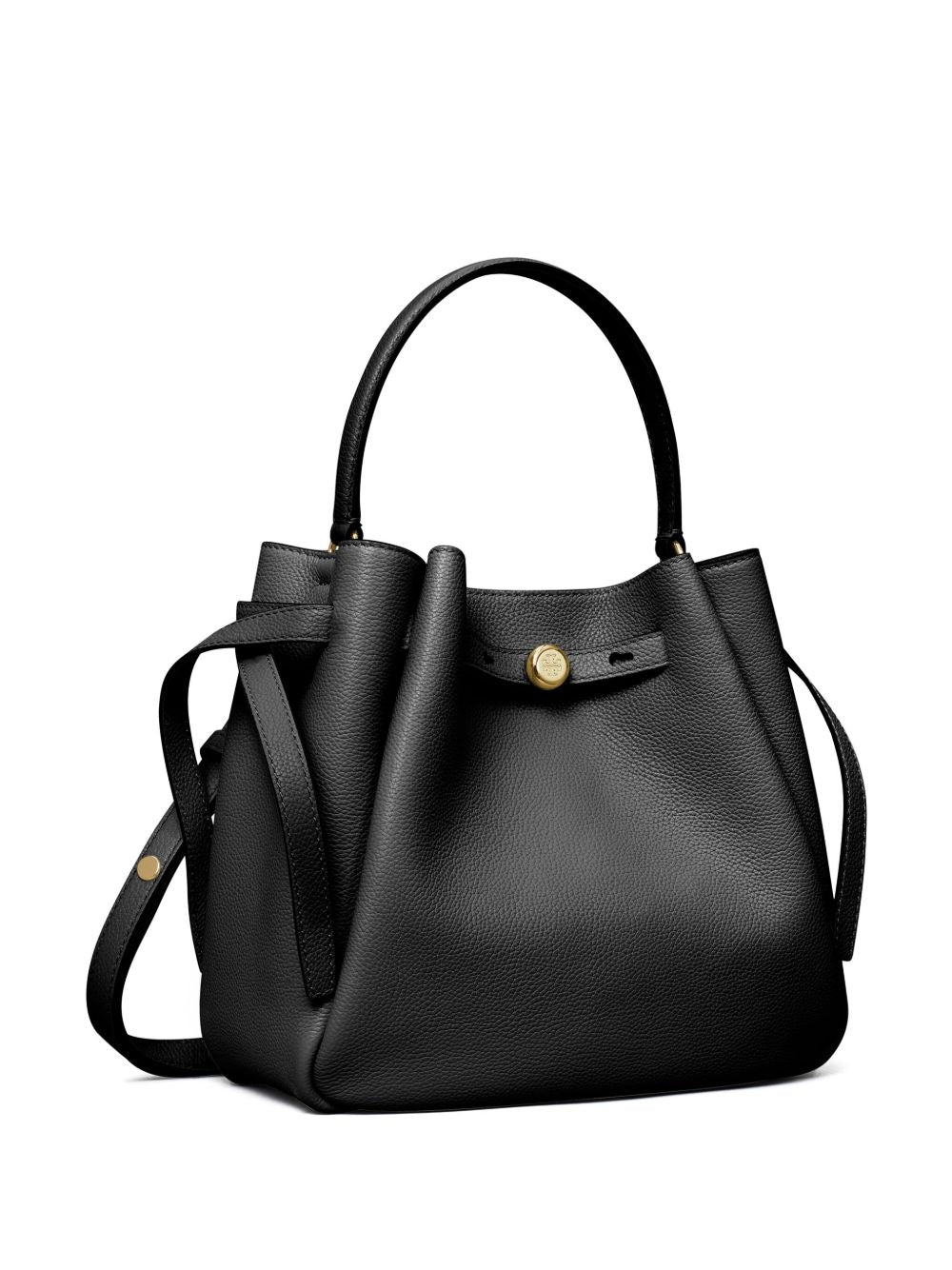 Tory Burch Romy Pebbled Bucket Bag Glam Steals
