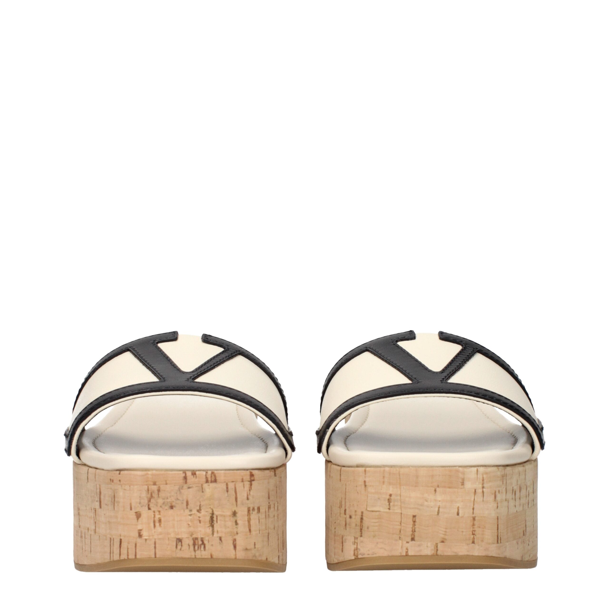 Valentino Beige Leather Garavani Wedges Sandals Glam Steals
