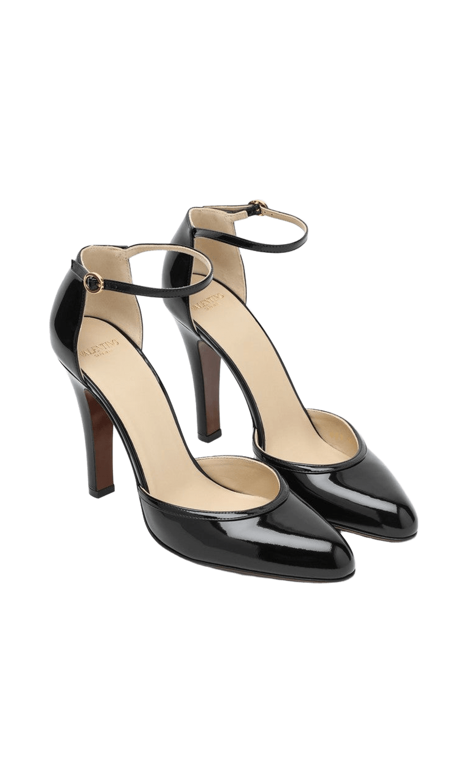 Valentino Black Leather Garavani Hi Dolly Patent Pumps Glam Steals