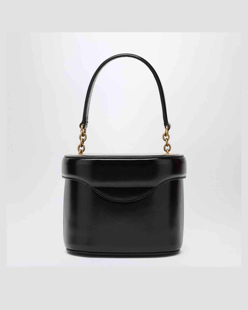 Valentino Black Leather Garavani Vanity Bag Glam Steals
