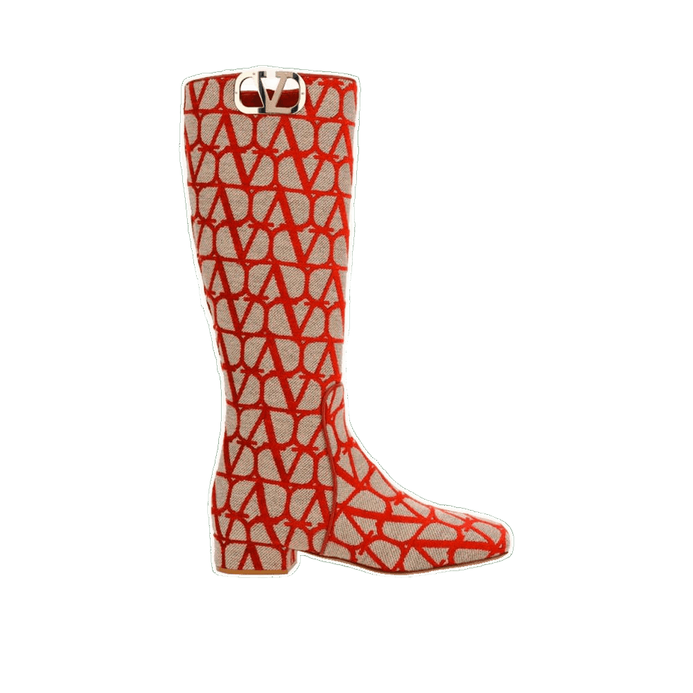 Valentino Garavani Beige Canvas Ankle Boots Glam Steals