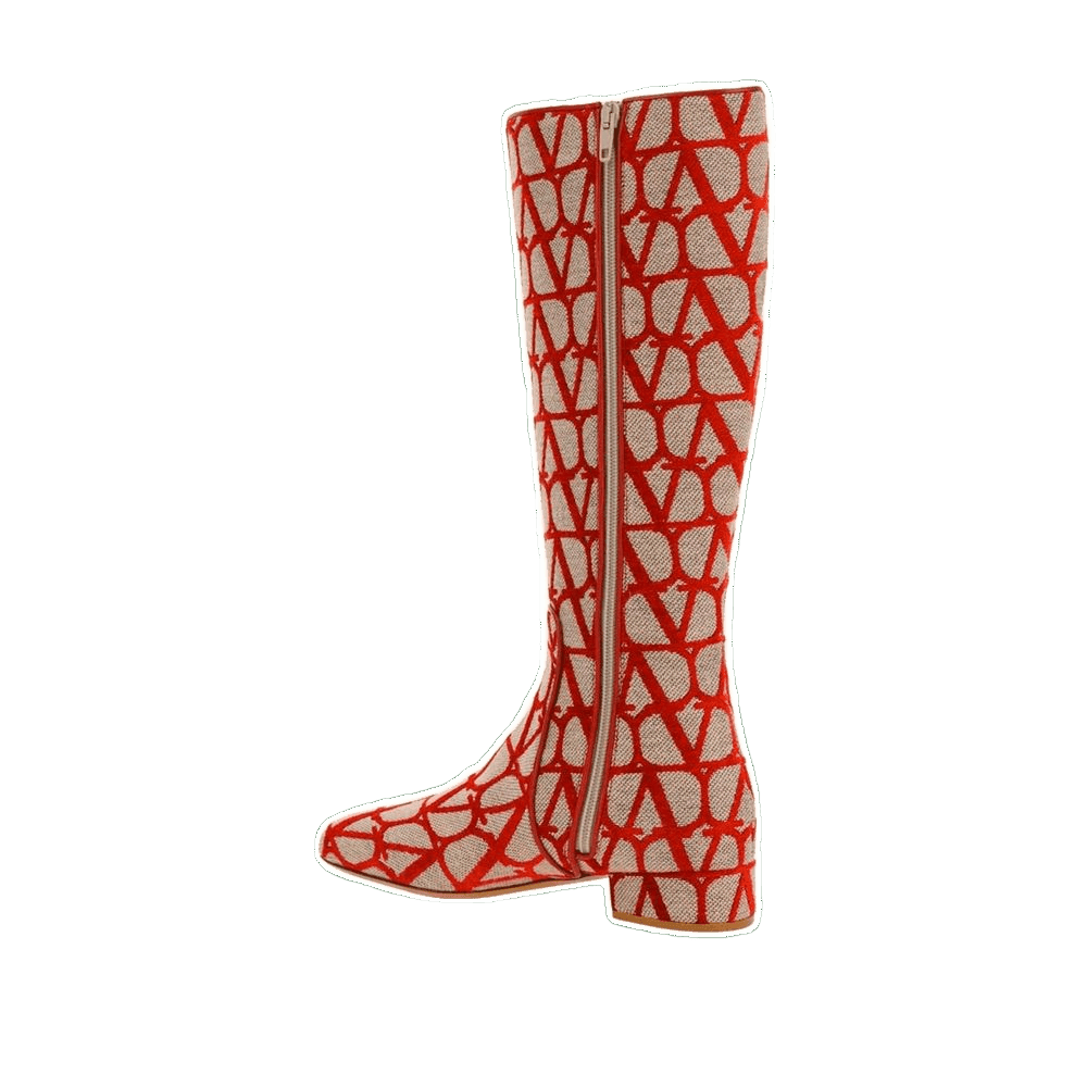 Valentino Garavani Beige Canvas Ankle Boots Glam Steals