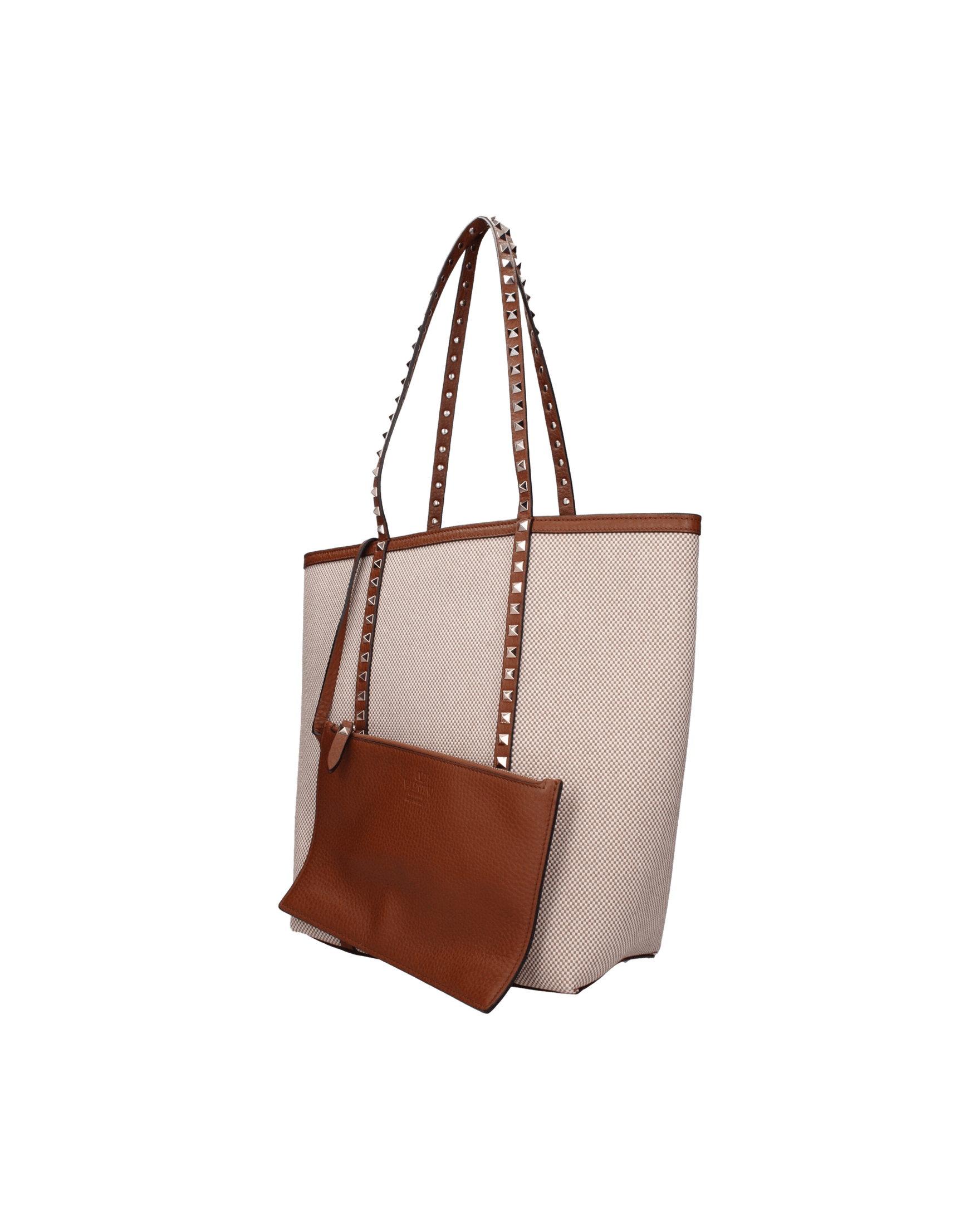 Valentino Garavani Beige Fabric Shoulder Bag Glam Steals