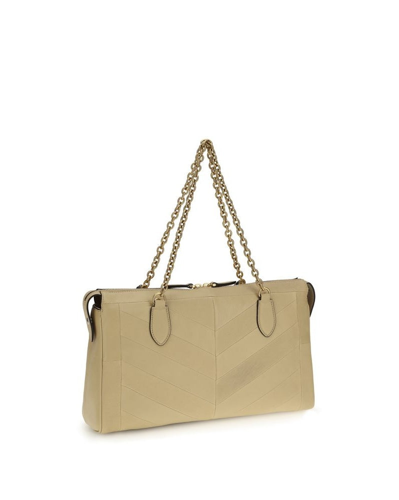 Valentino Garavani Beige Lamb Ovis Aries Shoulder Bag