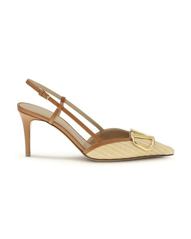 Valentino Garavani Beige Leather Calf Bos Taurus Pumps