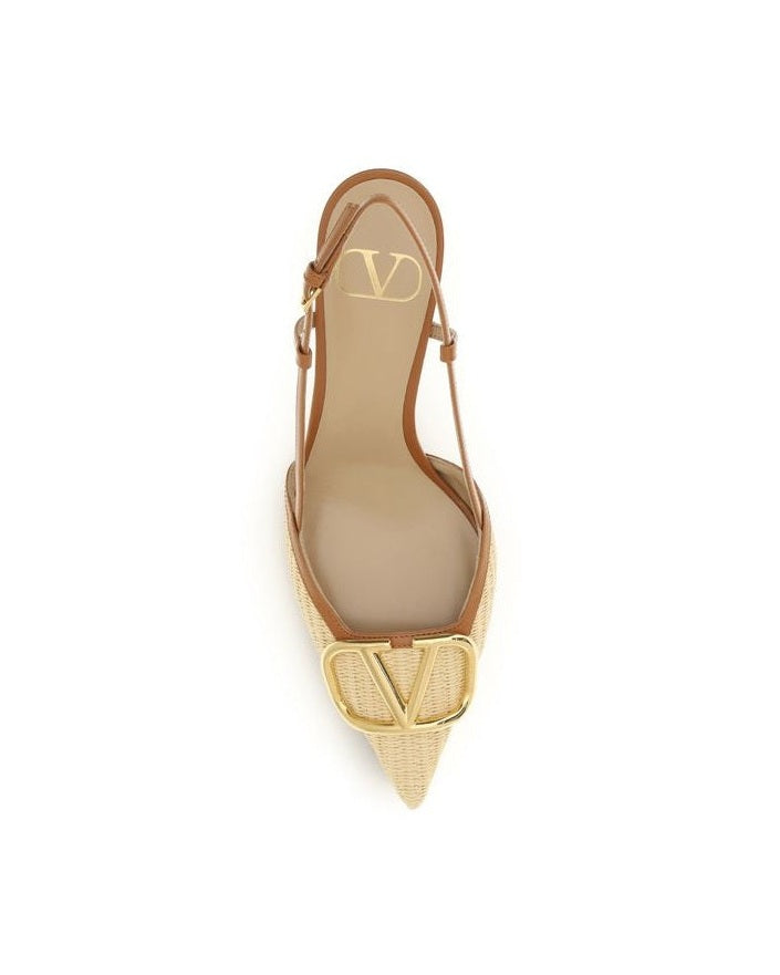 Valentino Garavani Beige Leather Calf Bos Taurus Pumps