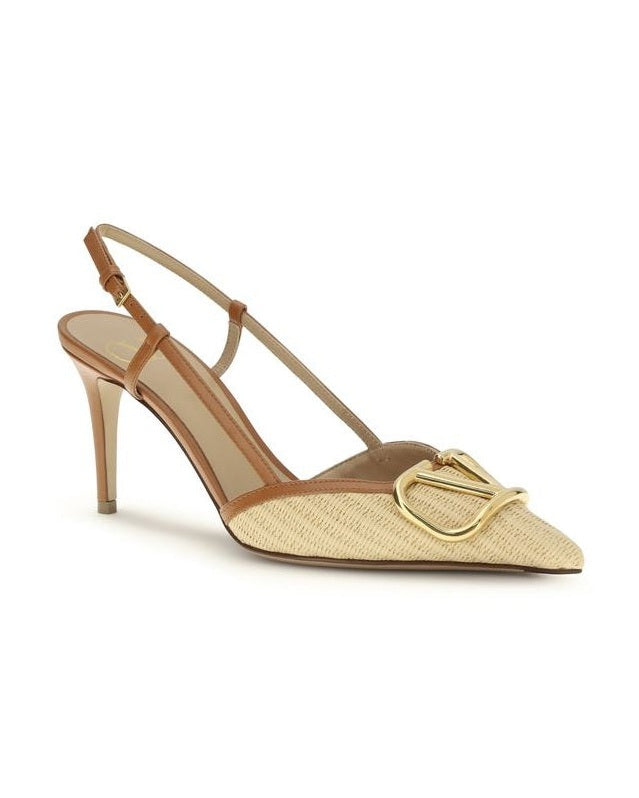 Valentino Garavani Beige Leather Calf Bos Taurus Pumps