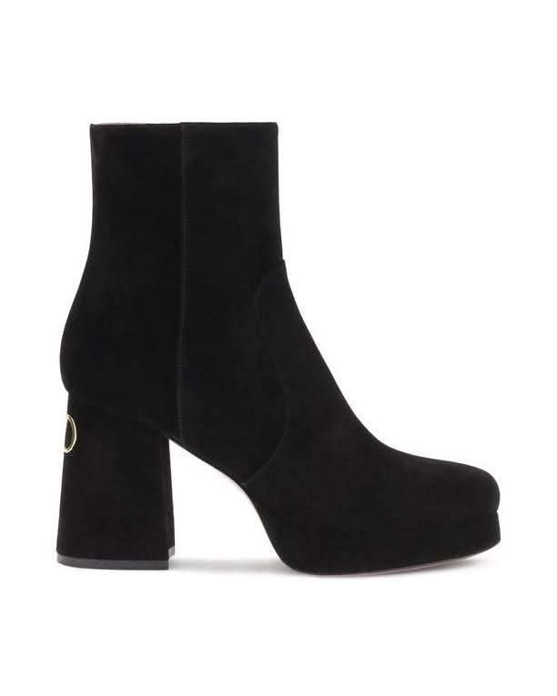 Valentino Garavani Black Calf Leather Bos Taurus Ankle Boots