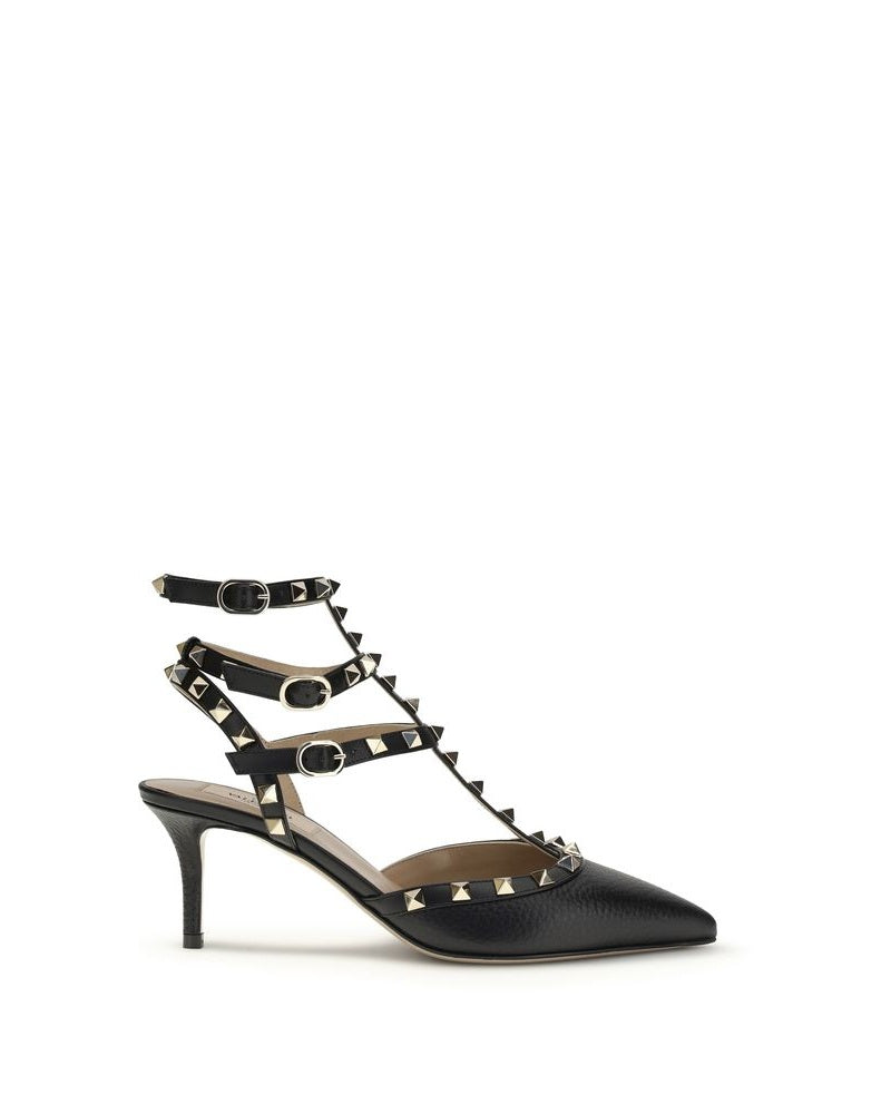 Valentino Garavani Black Calf Leather Bos Taurus Pumps