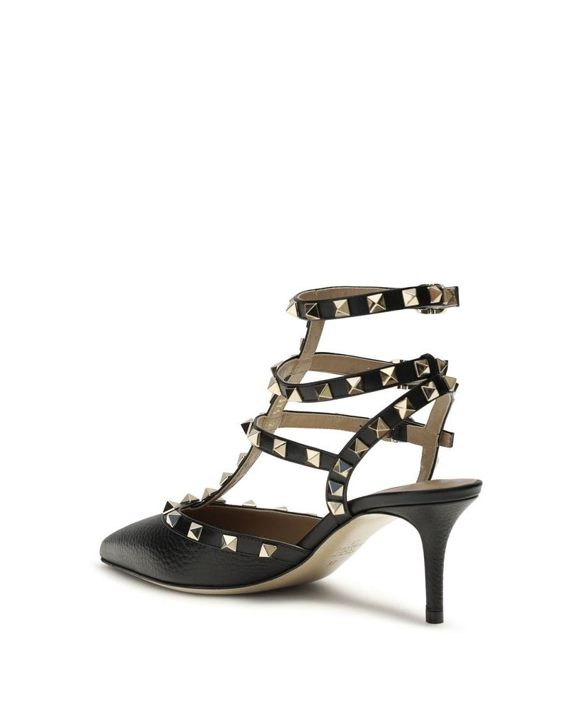 Valentino Garavani Black Calf Leather Bos Taurus Pumps