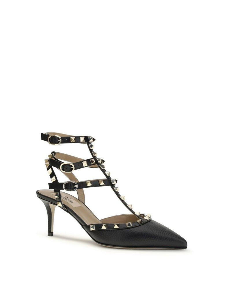Valentino Garavani Black Calf Leather Bos Taurus Pumps
