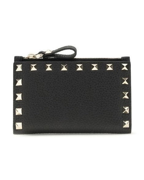 Valentino Garavani Black Calf Leather Bos Taurus Wallet Glam Steals
