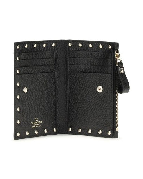 Valentino Garavani Black Calf Leather Bos Taurus Wallet Glam Steals