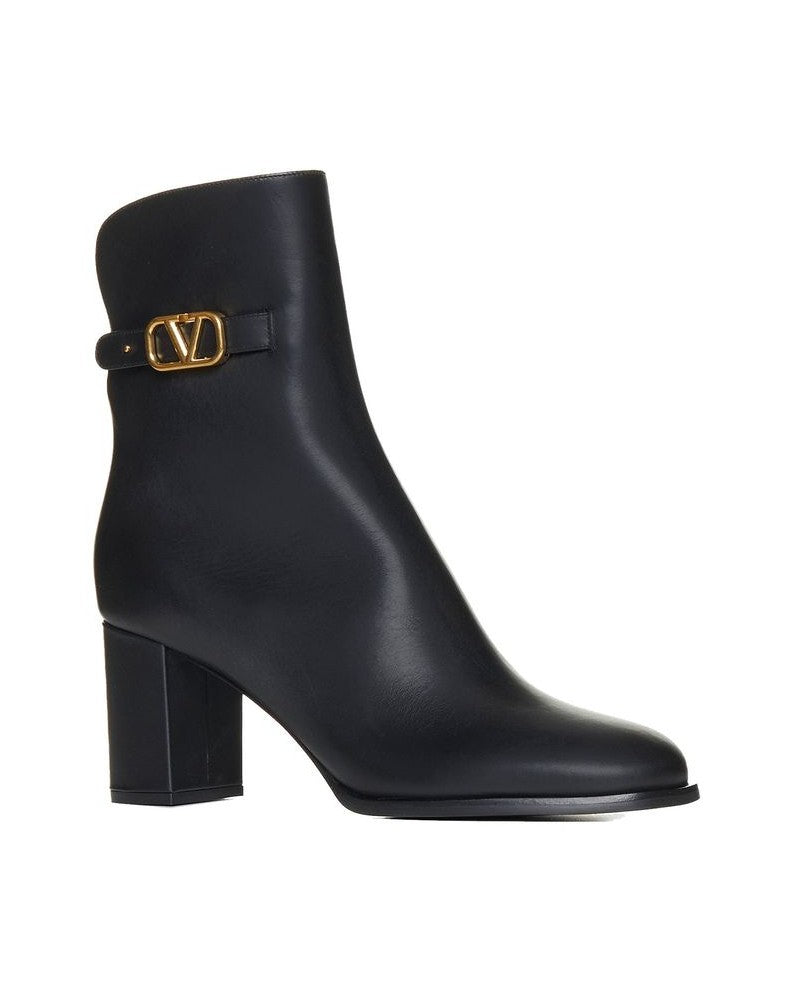 Valentino Garavani Black Calfskin Ankle Boots