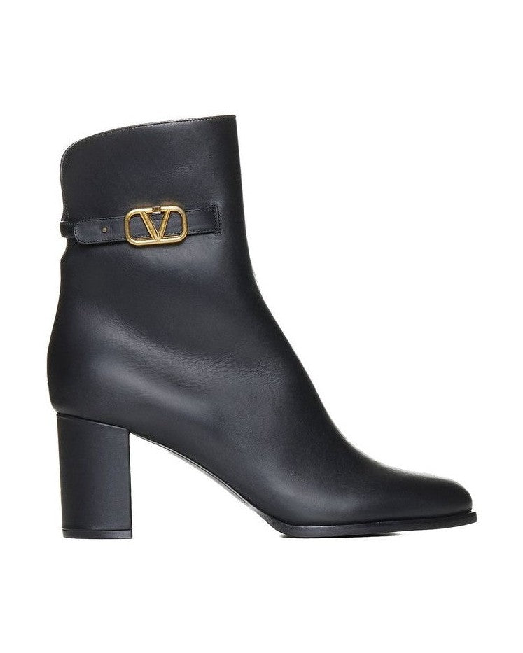 Valentino Garavani Black Calfskin Ankle Boots