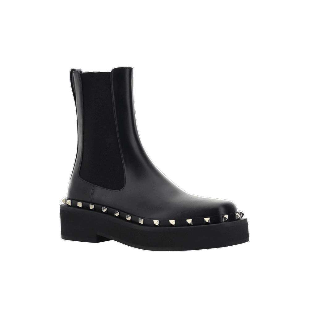 Valentino Garavani Black Calfskin Chelsea Boots Glam Steals