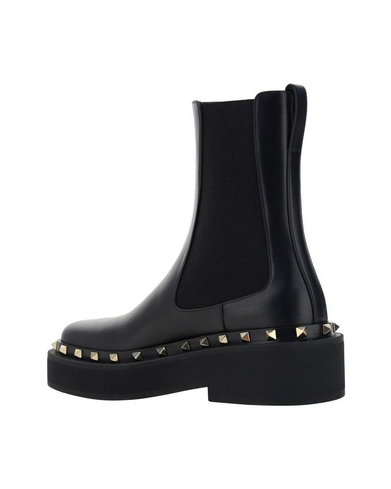 Valentino Garavani Black Calfskin Chelsea Boots Glam Steals