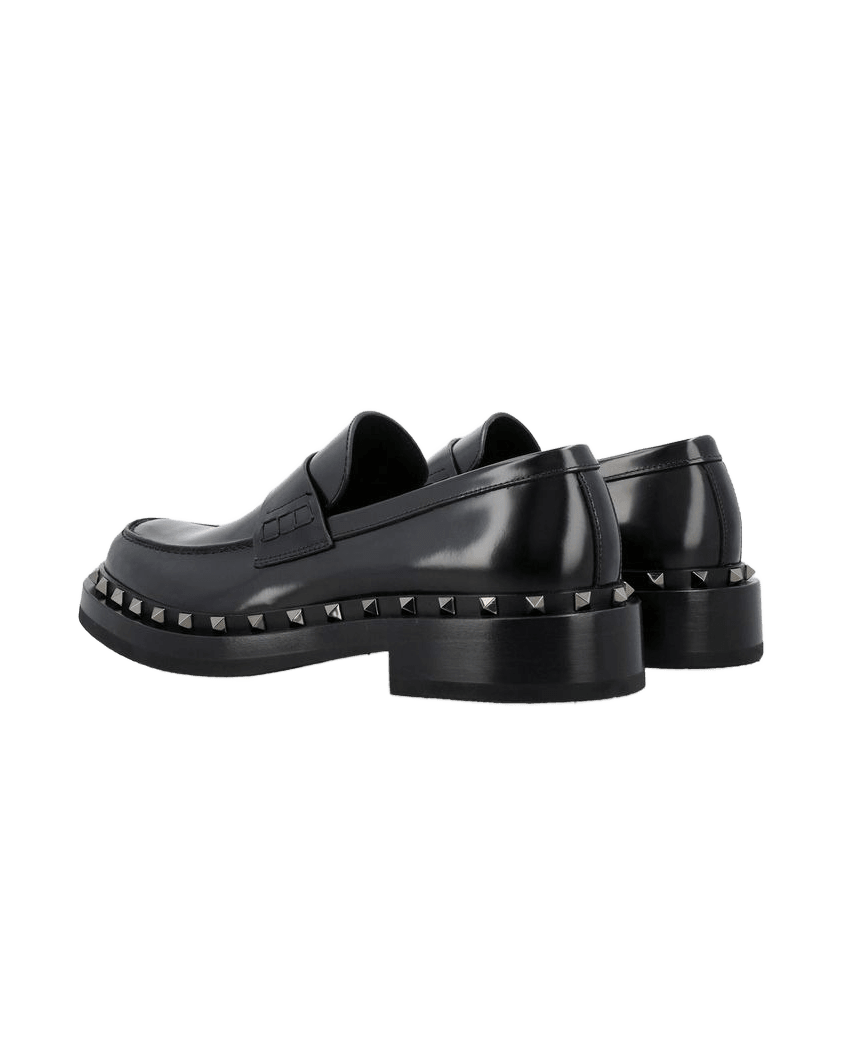 Valentino Garavani Black Calfskin Loafers Glam Steals