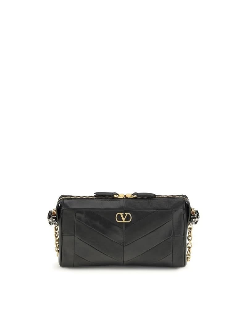 Valentino Garavani Black Lamb Ovis Aries Shoulder Bag