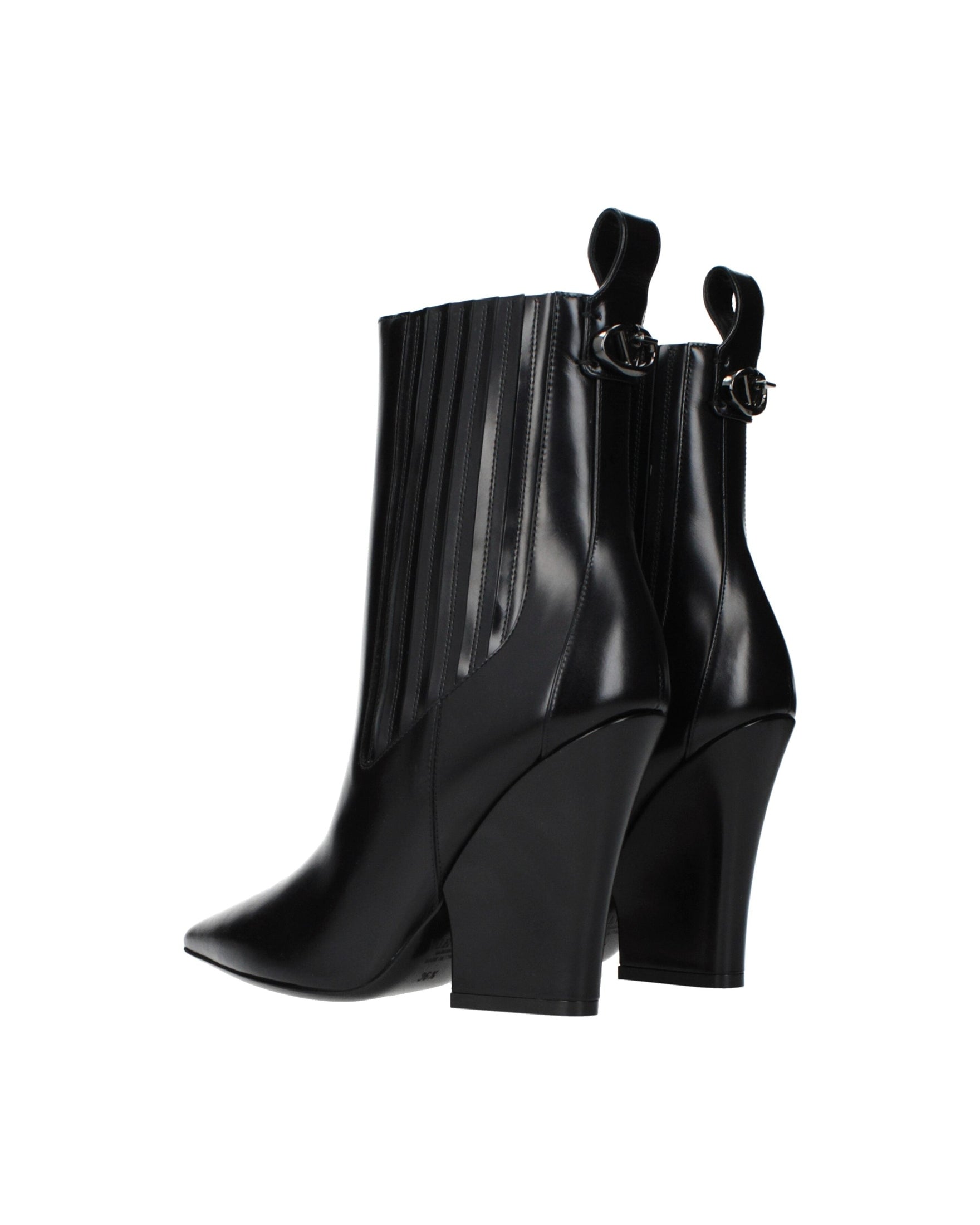 Valentino Garavani Black Leather Ankle Boots Glam Steals