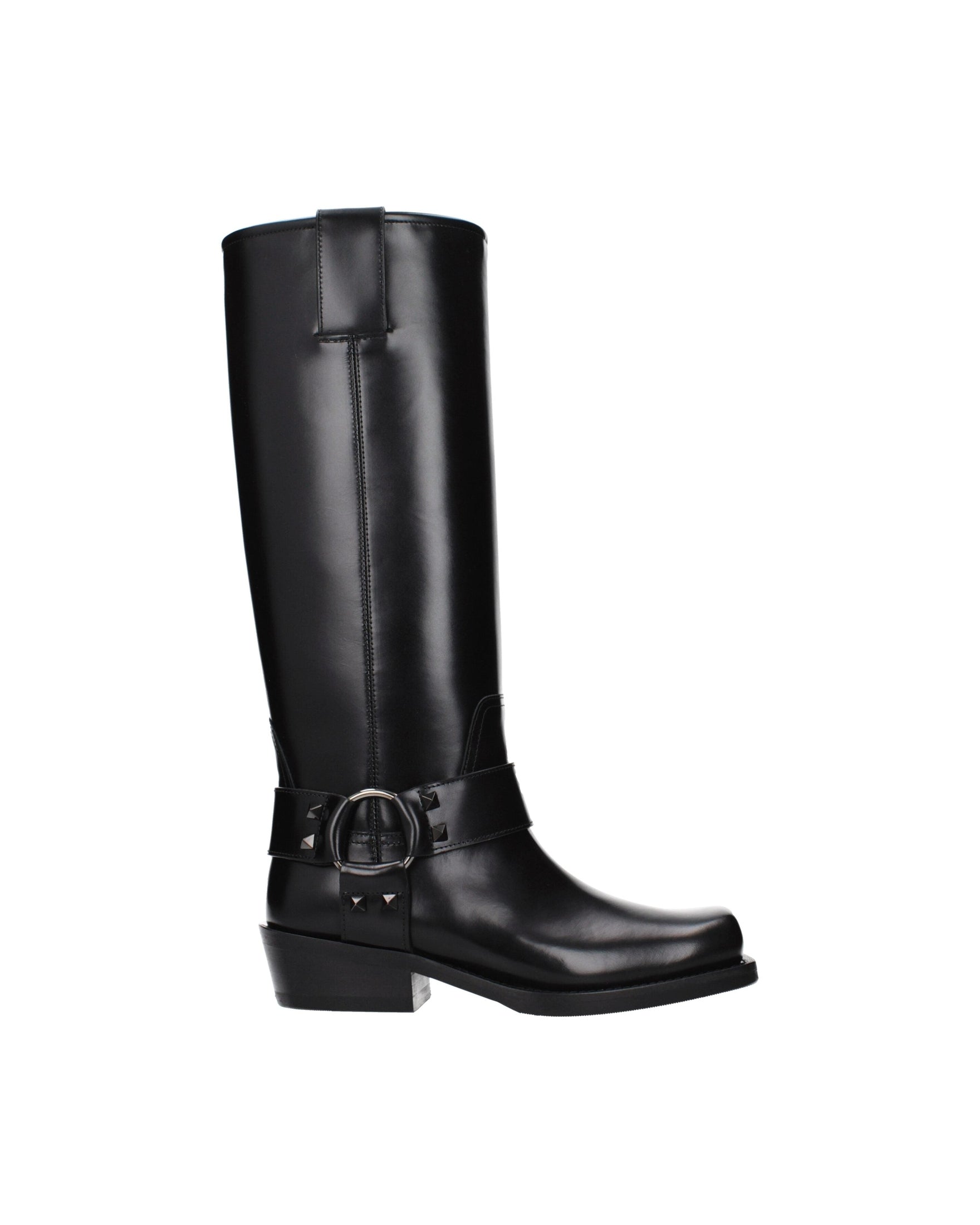 Valentino Garavani Black Leather Boots Glam Steals