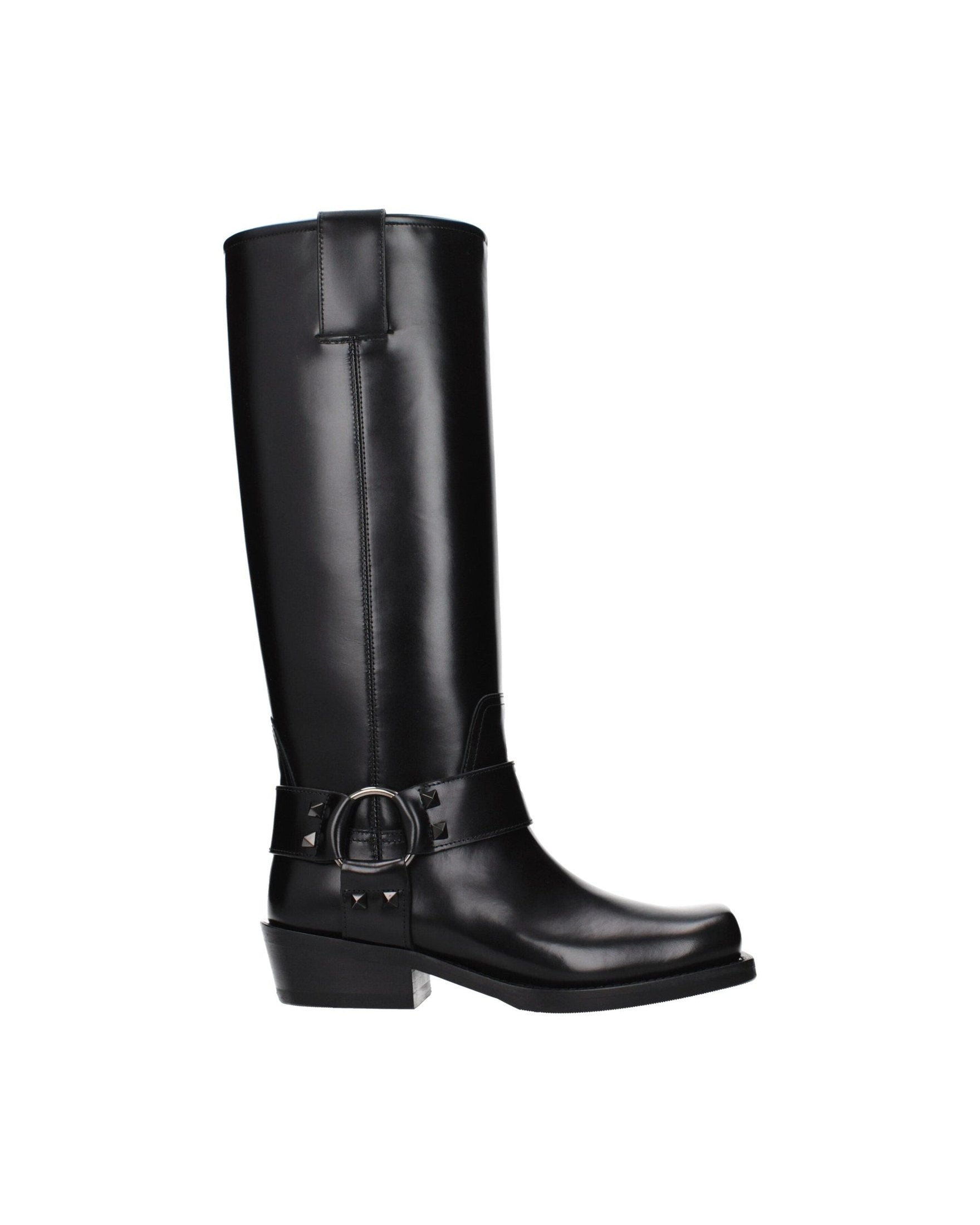 Valentino Garavani Black Leather Boots Glam Steals