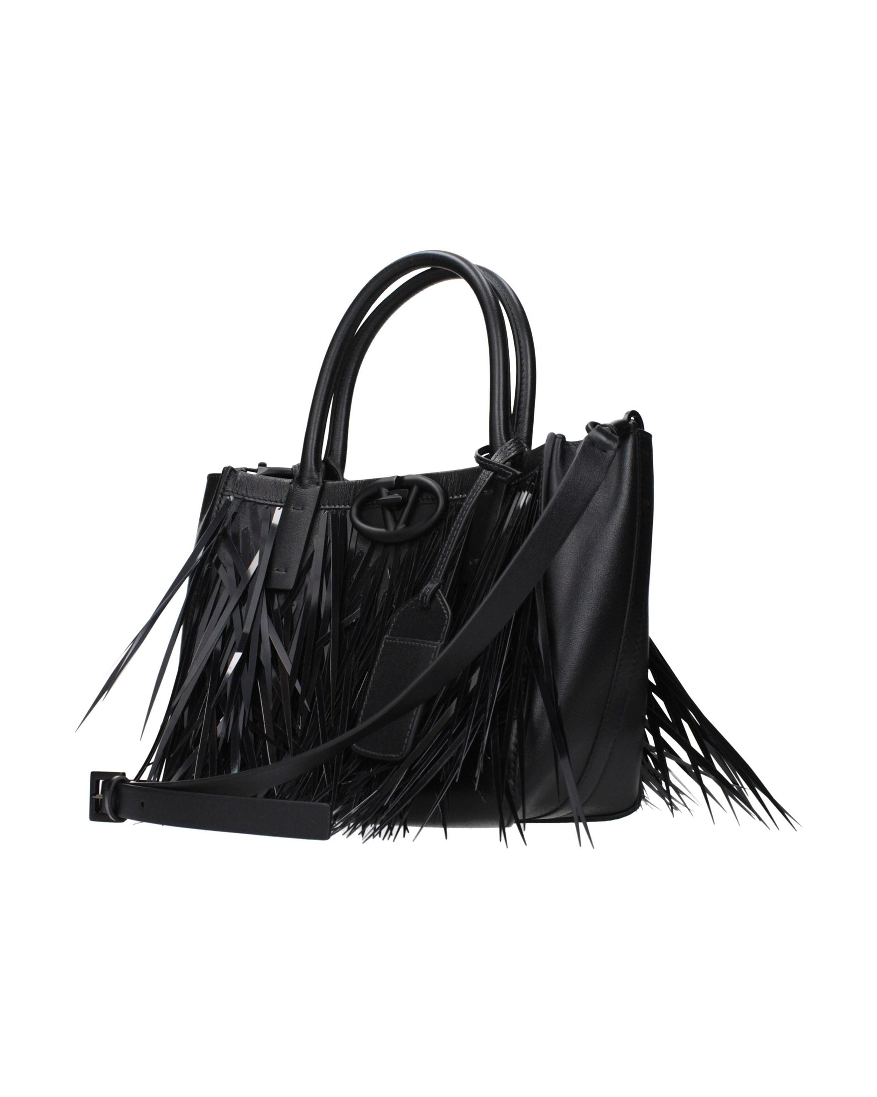 Valentino Garavani Black Leather Handbag Shoulder Bags