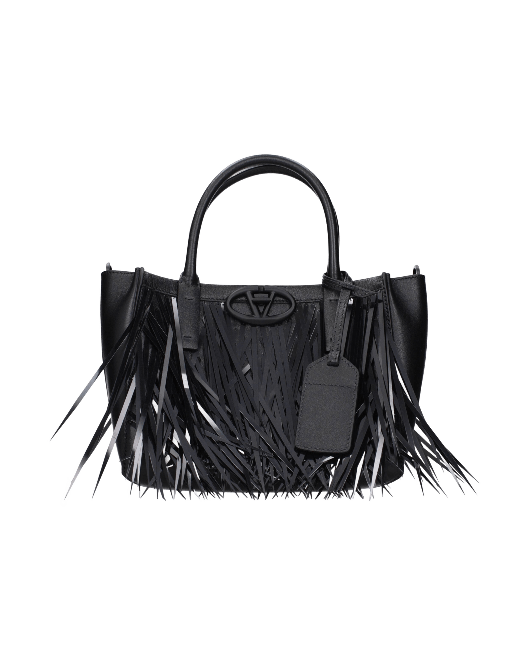 Valentino Garavani Black Leather Handbag Shoulder Bags