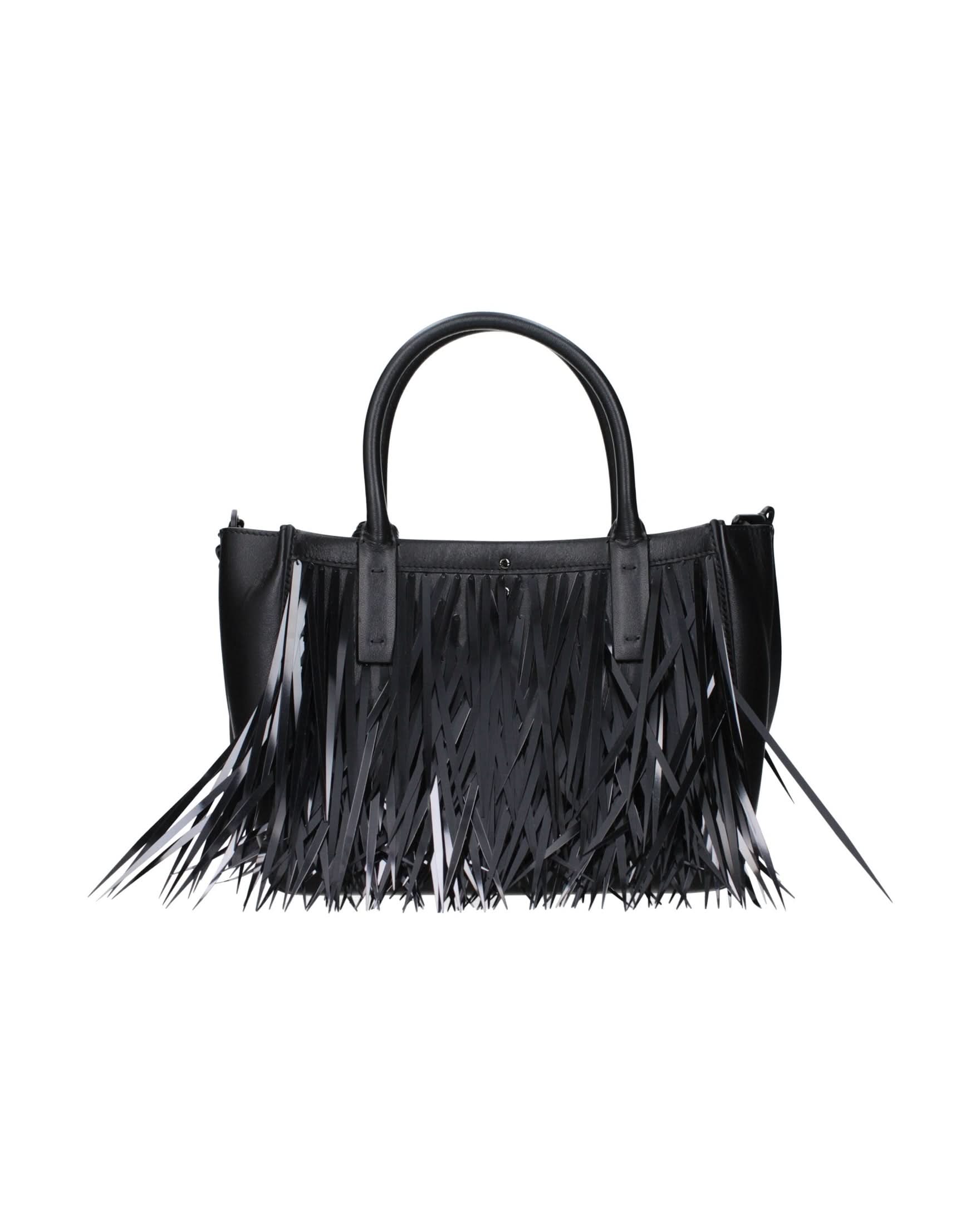 Valentino Garavani Black Leather Handbag Shoulder Bags
