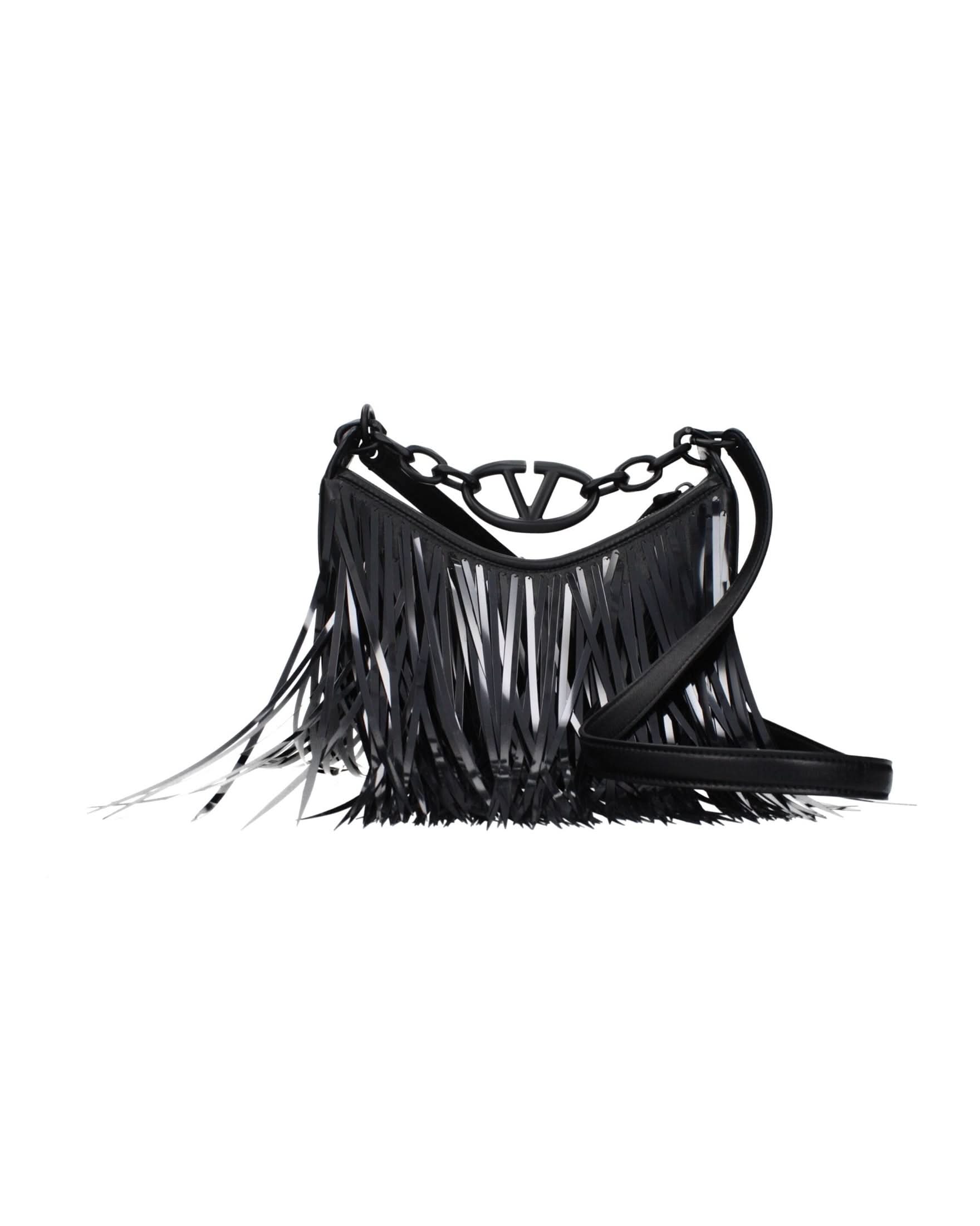Valentino Garavani Black Leather Handbag Shoulder Bags