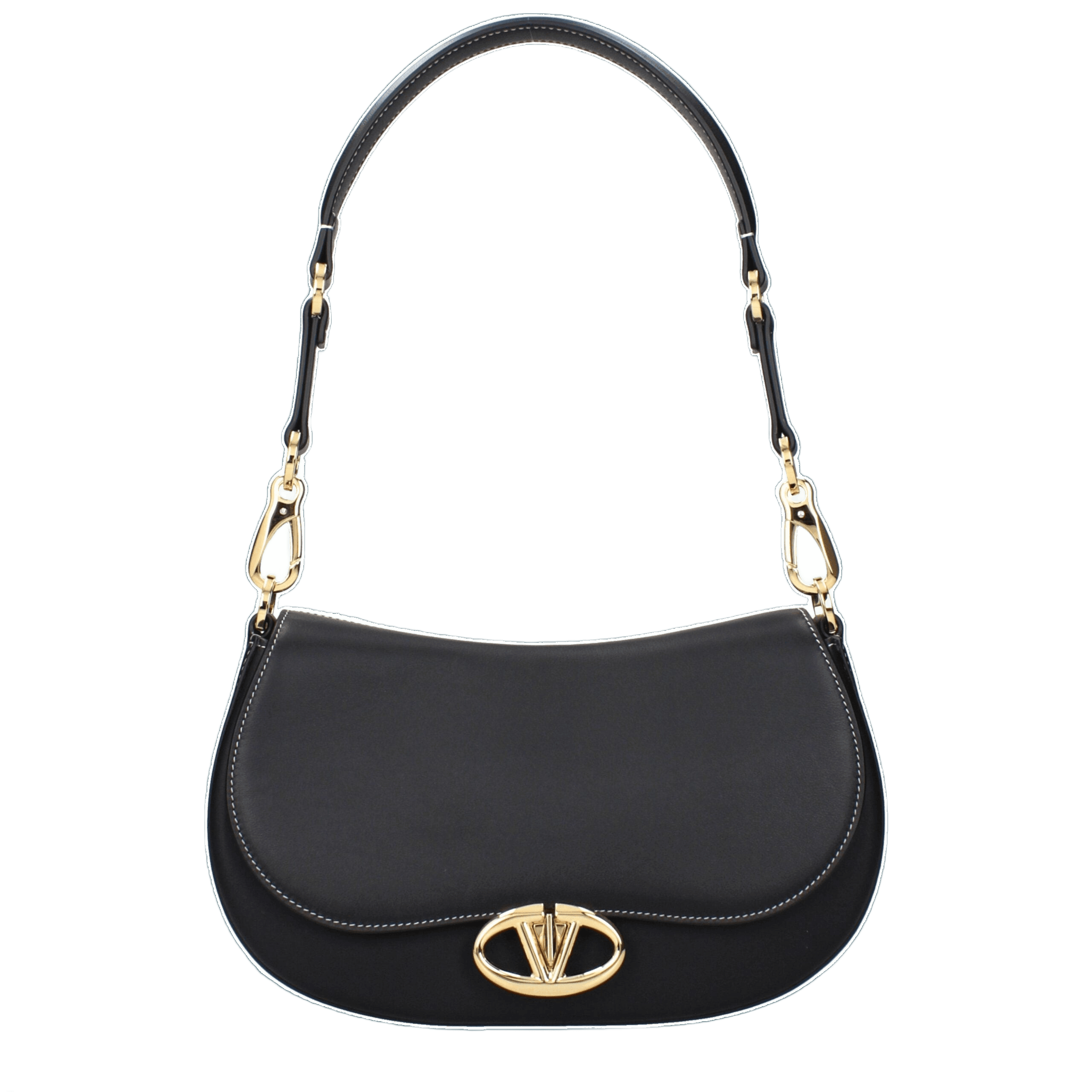 Valentino Garavani Black Leather Shoulder Bag Glam Steals