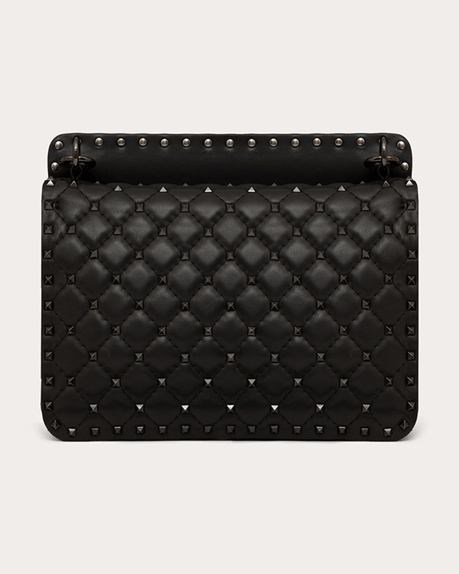 Valentino Garavani Nappa Leather Medium Rockstudt Spike Black Bag Glam Steals