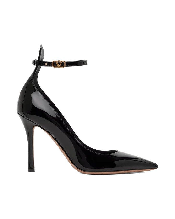 Valentino Garavani Black Patent Leather High Heels Glam Steals