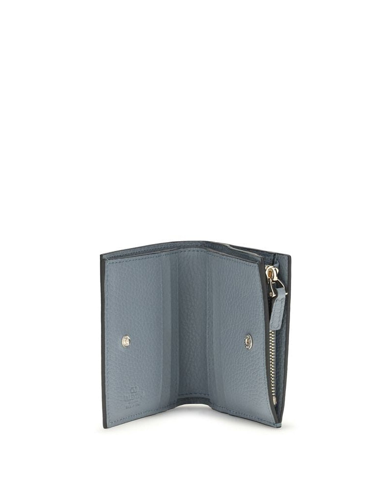 Valentino Garavani Blue Lamb Ovis Aries Wallet