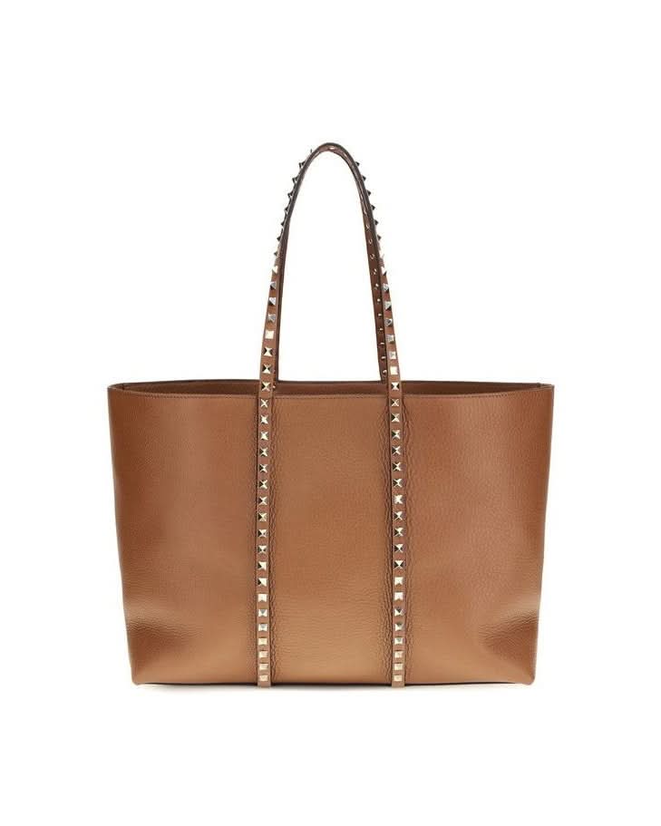 Valentino Garavani Brown Calf Leather Bos Taurus Shoulder Bag
