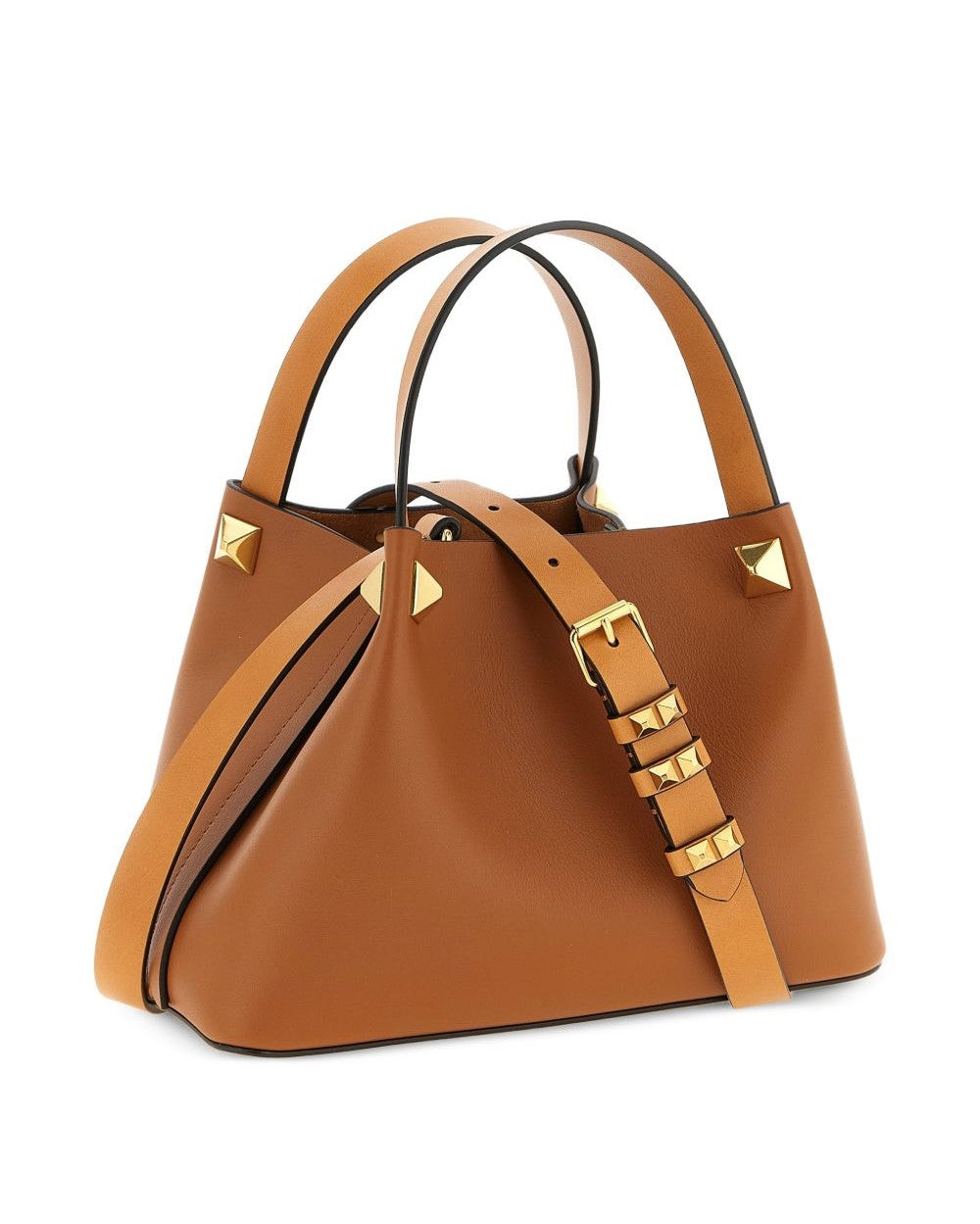 Valentino Garavani Brown Leather Bag Shopper