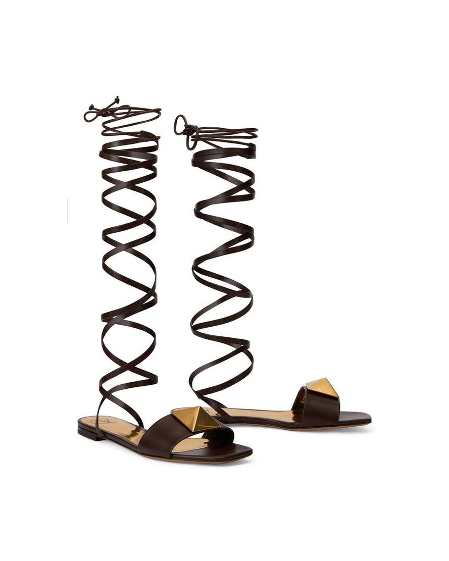 Valentino Garavani Brown Leather Sandals