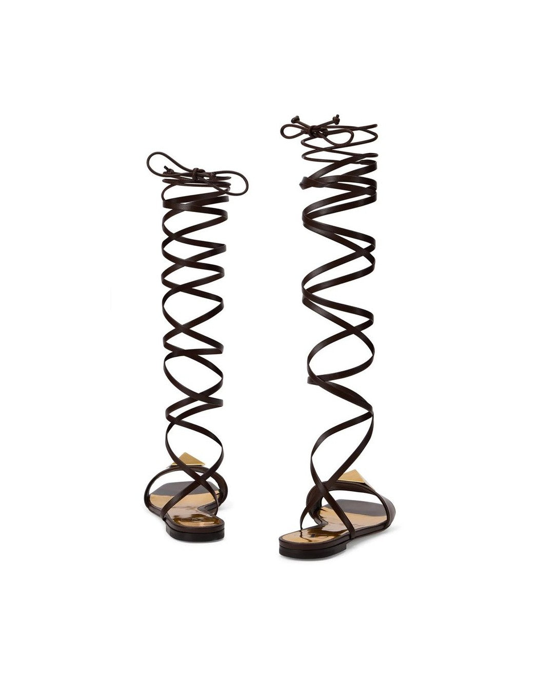 Valentino Garavani Brown Leather Sandals