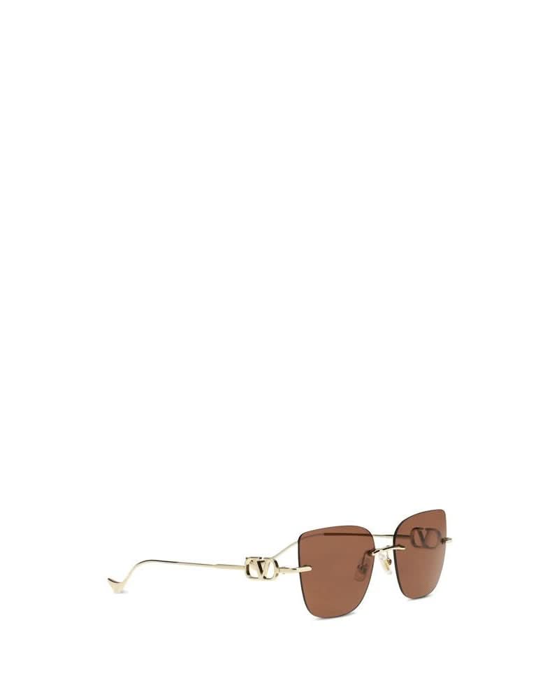 Valentino Garavani Brown Metal Sunglasses Glam Steals