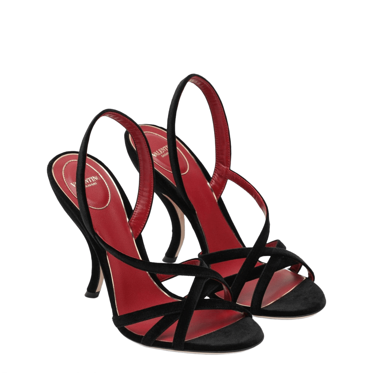 Valentino Garavani Fetishique black velvet sandal Glam Steals