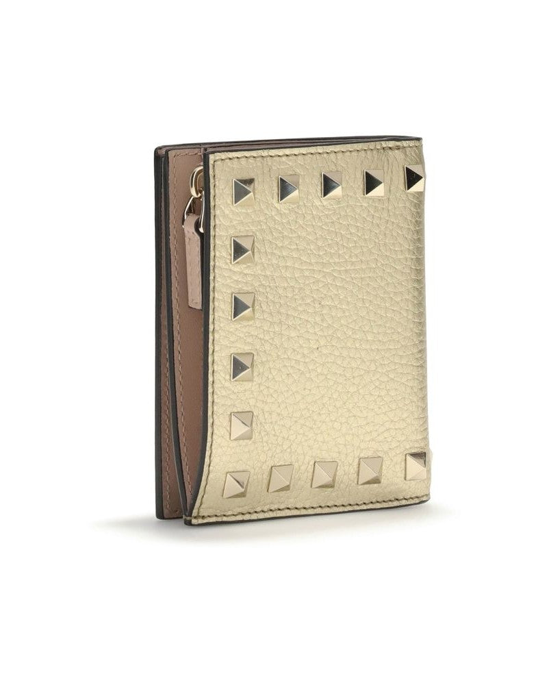 Valentino Garavani Gold Calf Leather Bos Taurus Wallet Glam Steals