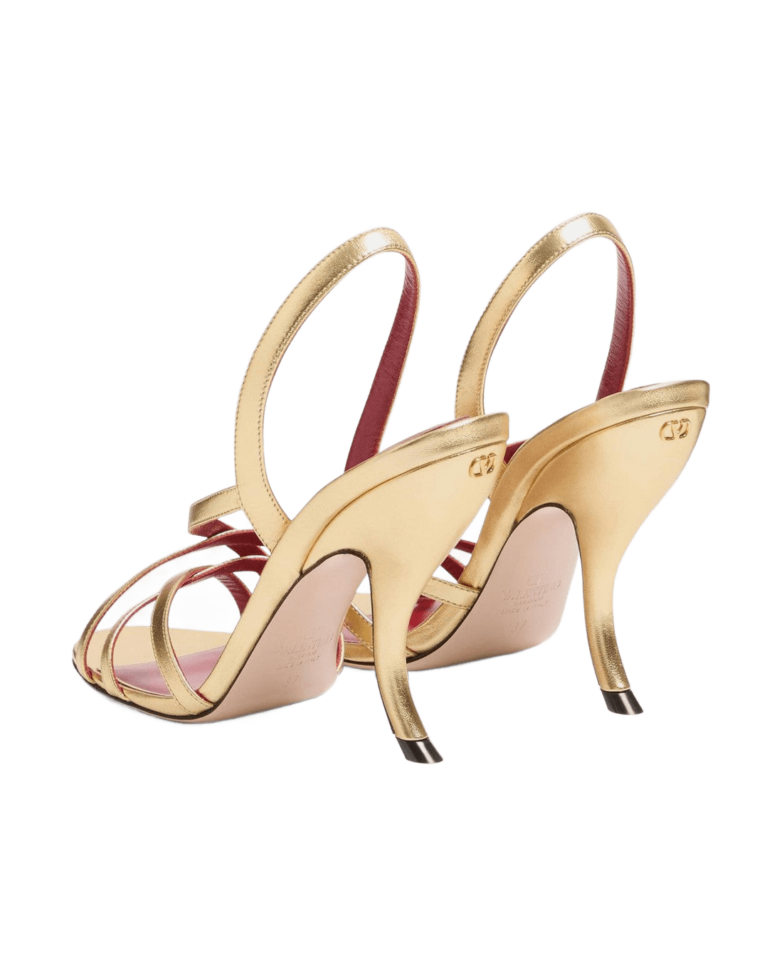 Valentino Garavani Gold Leather Fetishique Sandals Glam Steals