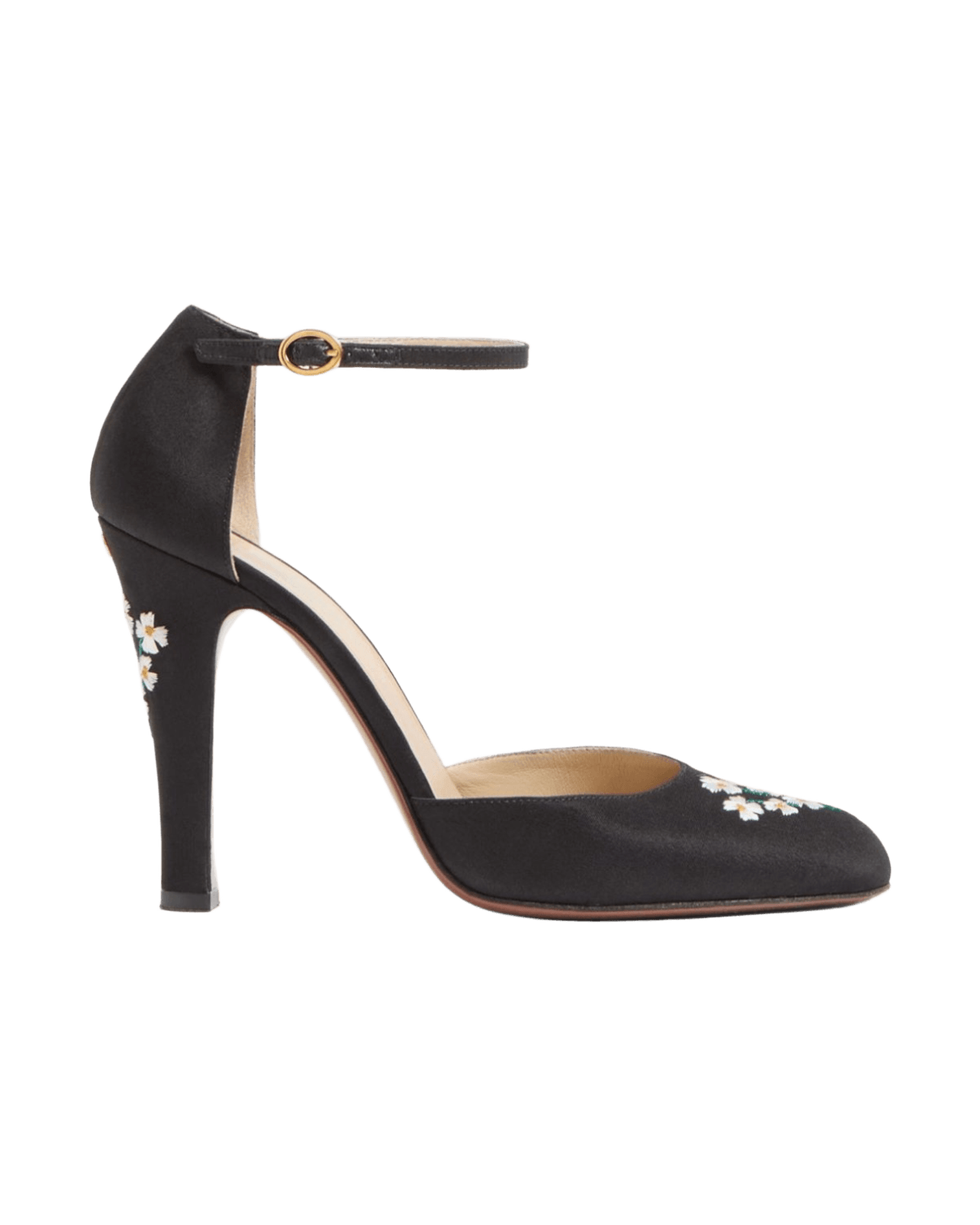 Valentino Garavani Hi Dolly Pumps In Fabric With Floral Embroidery 105mm Glam Steals