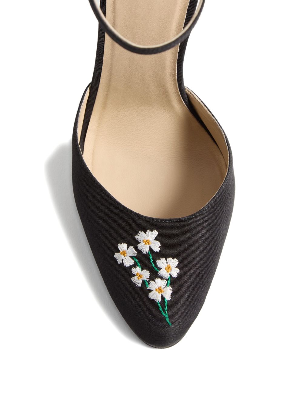 Valentino Garavani Hi Dolly Pumps in Fabric with Floral Embroidery 105mm Glam Steals