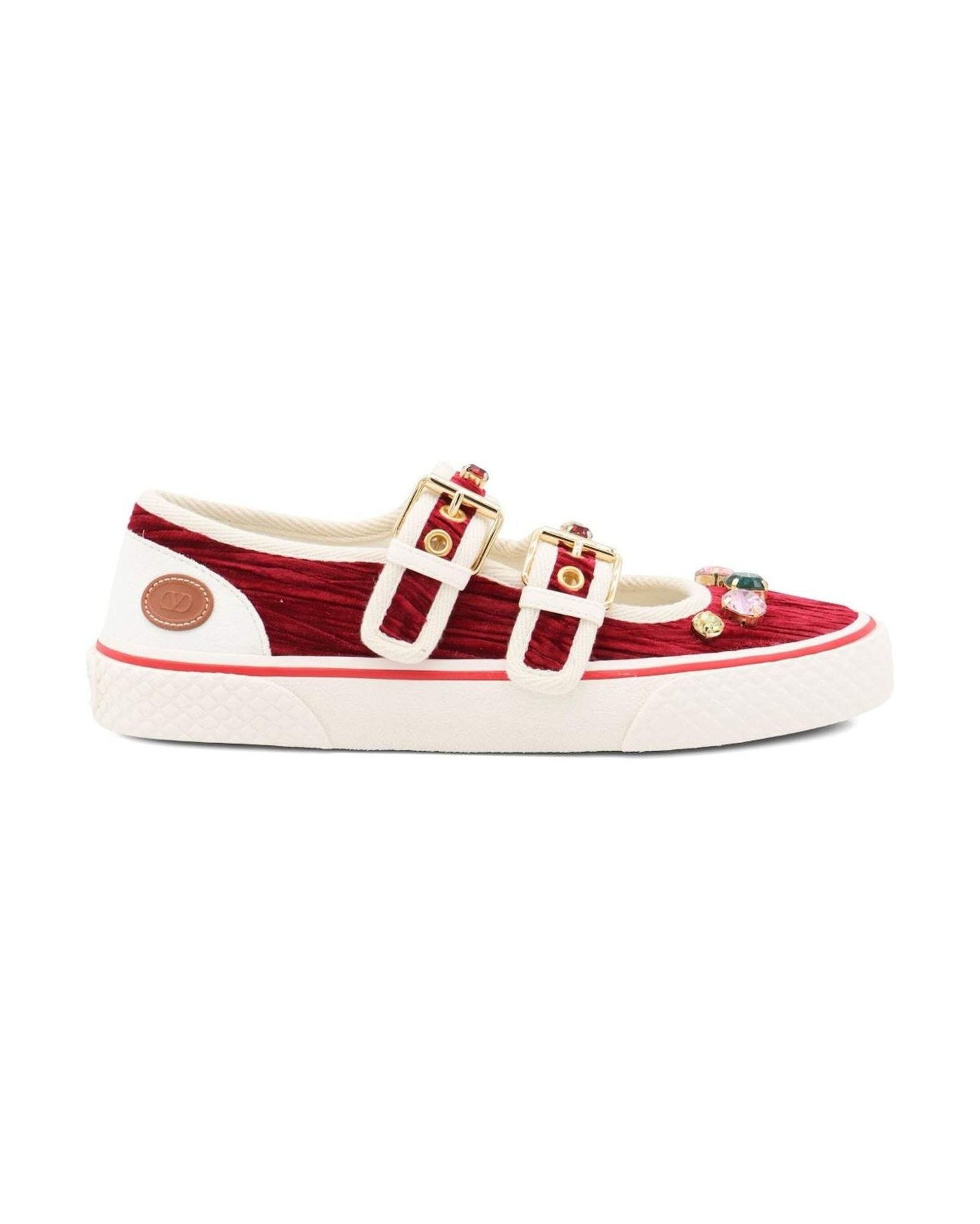 Valentino Garavani Jewel Embellished Buckle Sneakers Glam Steals