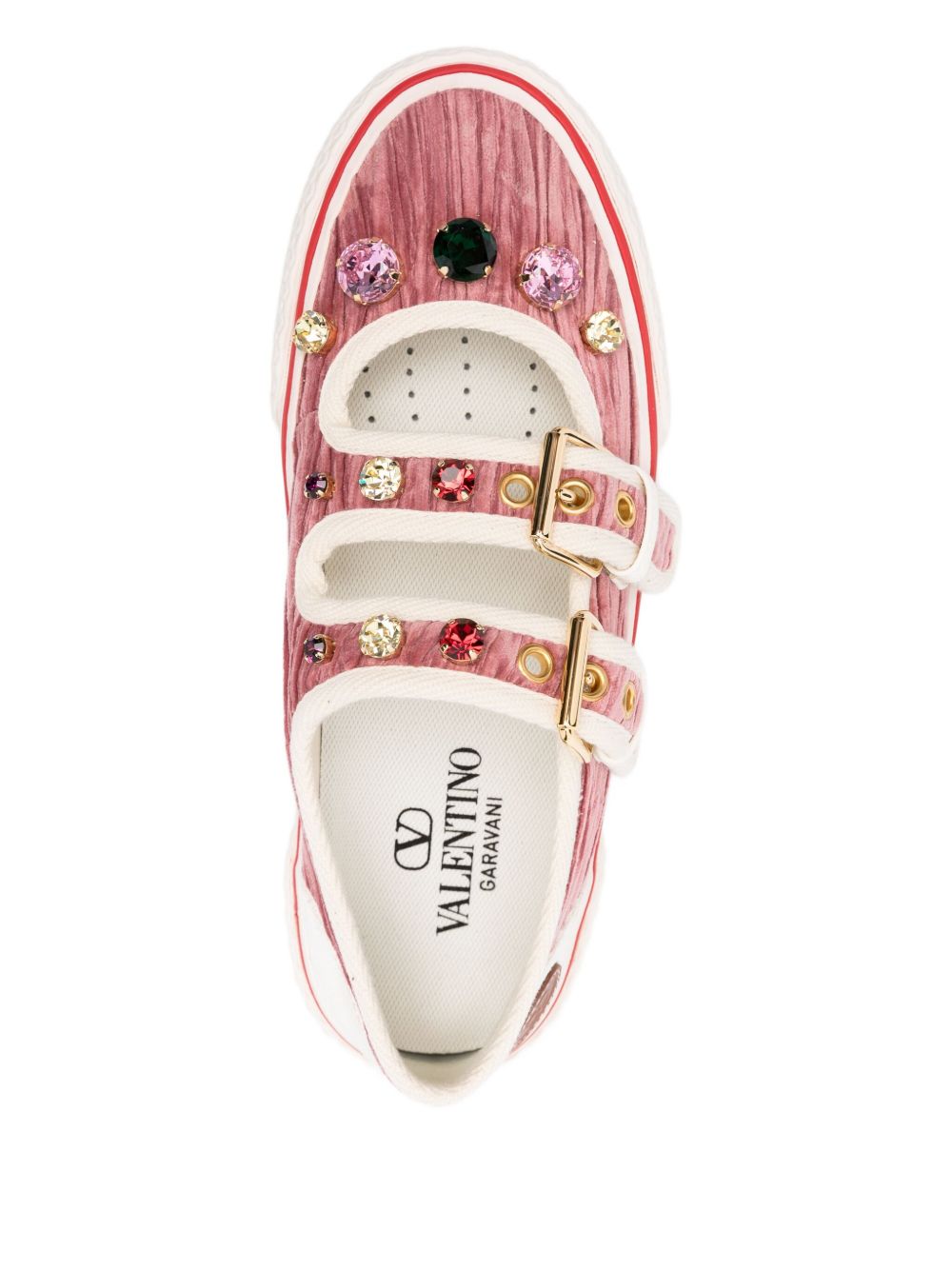 Valentino Garavani Jewel Embellished Buckle Sneakers Glam Steals
