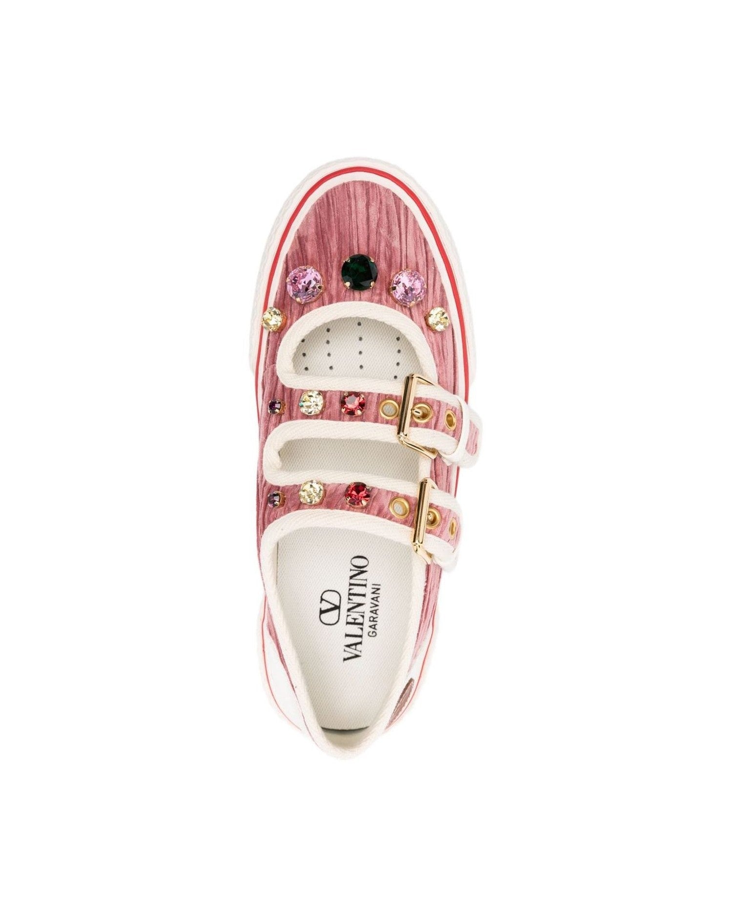 Valentino Garavani Jewel Embellished Buckle Sneakers Glam Steals
