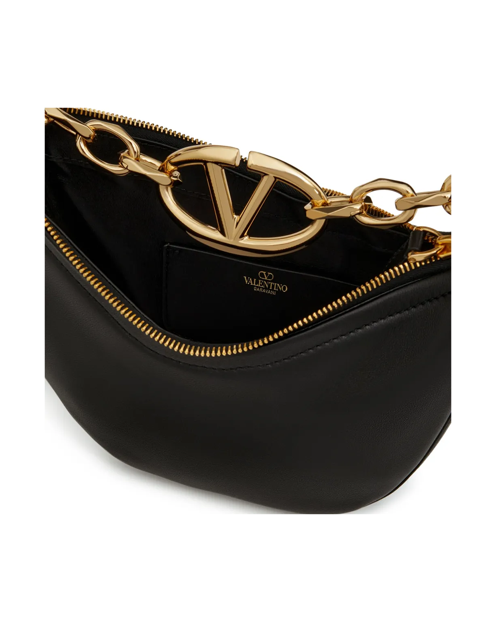 Valentino Garavani Leather Mini Hobo Vlogo Shoulder Black Bag Glam Steals